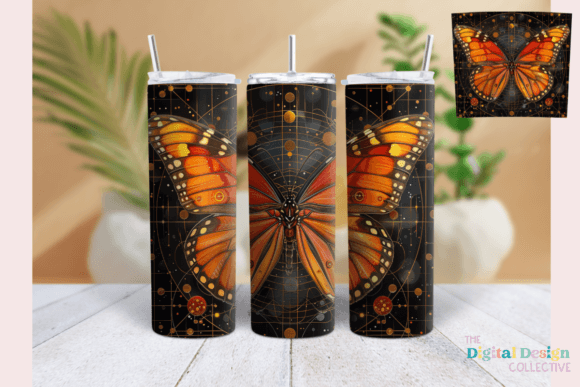 Butterfly Tumbler Wrap Monarch Wrap: Graphics for Purpose-Driven Tumbler Wraps