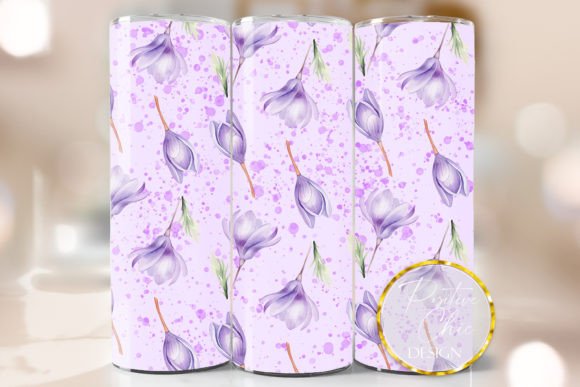 Crocus Tumbler Wrap Design Sublimation