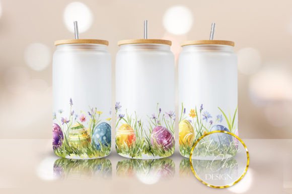 Easter Libbey Glass Can Wrap Tumbler PNG: Graphics for Crafts