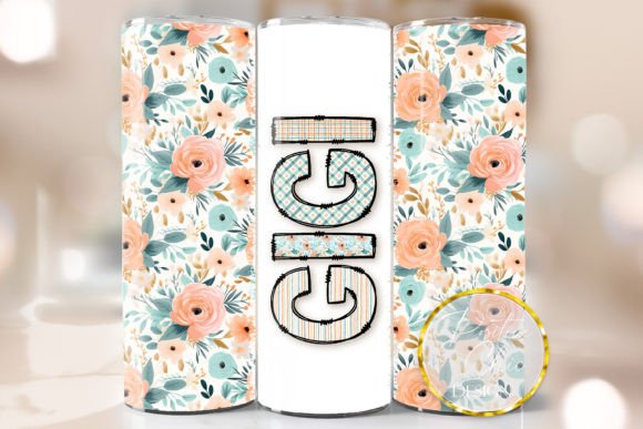 Floral Gigi Tumbler Wrap: Graphics for Crafts & Brand Warmth