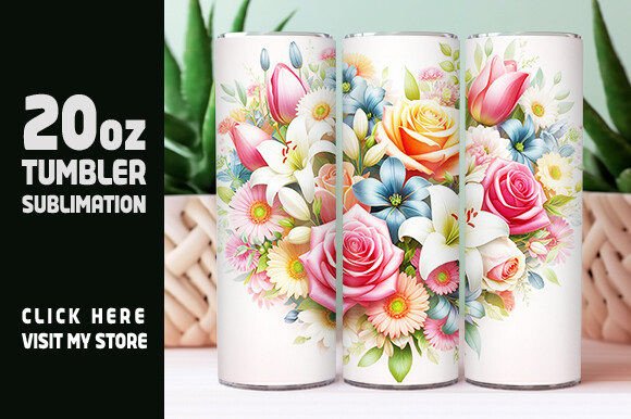Floral Mother’s Day Tumbler Wraps Graphics