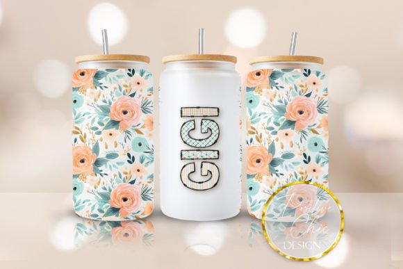 Gigi Glass Can Wrap PNG: Graphics for Crafts & Branding