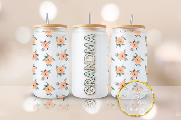 Grandma Libbey Cup Wrap UVDTF Wraps 16oz Graphics for Crafts