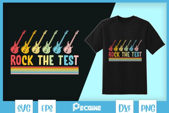 Guitar Rock the Test Teacher Day SVG Graphics