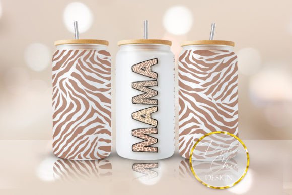 Mama 16 Oz Cup Wrap UVDTF Animal Print