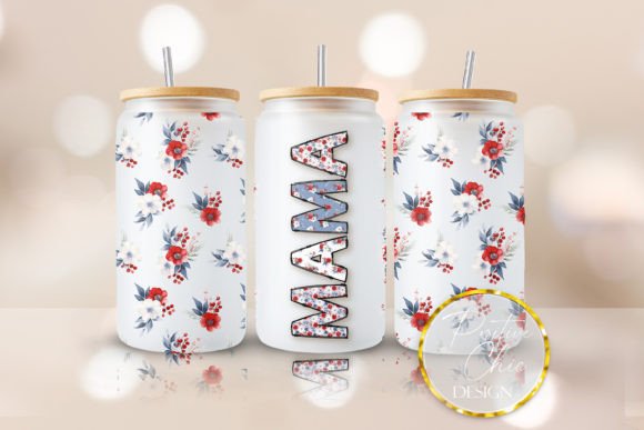 Mama Libbey Can Wrap UVDTF 16 Oz Cup PNG: Graphics for Crafts & Branding