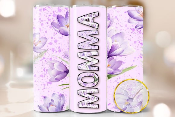 Momma Purple Tumbler Wrap Sublimation: Graphics for Crafts & Branding