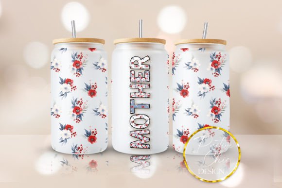 Mother Libbey Can Wrap UVDTF Glass Cup Graphics