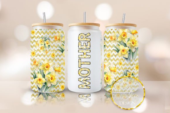 Mother Libbey Glass Cup Wrap PNG UVDTF