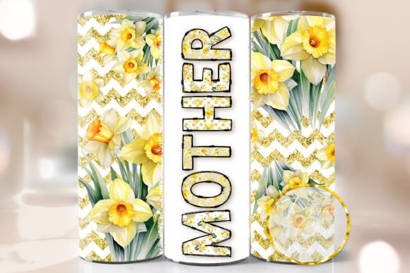 Mother Spring PNG Floral Tumbler Wrap: Graphics for Crafts