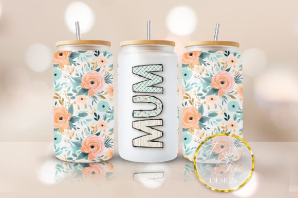 Mum Glass Can Wrap PNG: Graphics for Crafts
