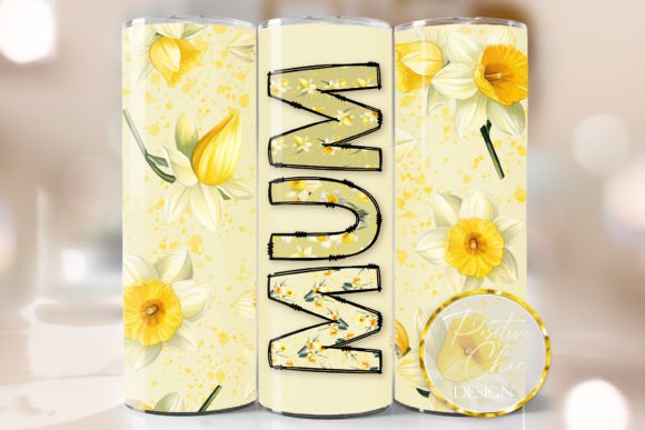 Mum Spring Floral Tumbler Wrap Design: Graphics for Crafts-Driven Brands