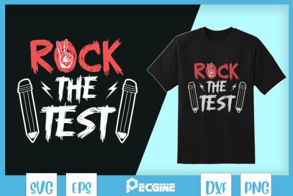 Rock the Test Teacher Testing Day SVG Graphics
