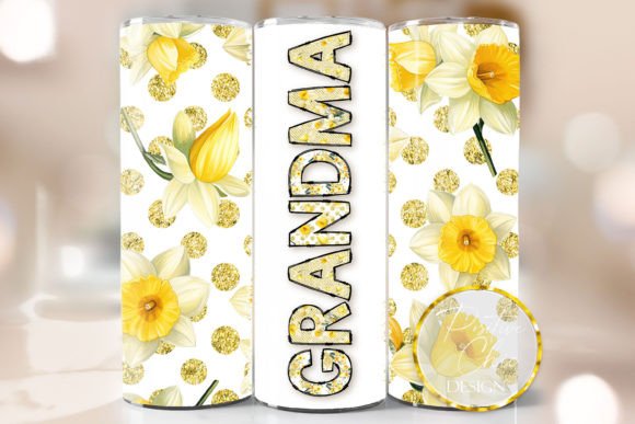 Spring Flowers Gigi Tumbler Wrap PNG: Graphics for Crafts-Driven Branding
