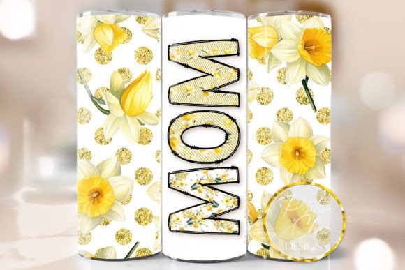 Spring Flowers Mom Tumbler Wrap PNG