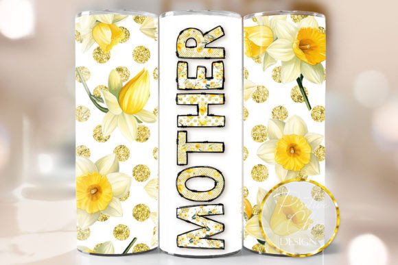 Spring Flowers Mother Tumbler Wrap PNG: Graphics for Crafts