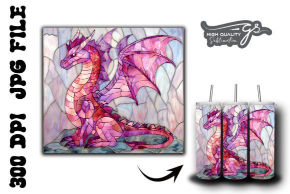 Stained Glass Dragon Tumbler Wrap 21: Graphics for Bold Editorial Impact